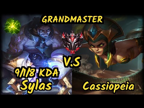 APK Mickey (SYLAS) vs CASSIOPEIA - 9/1/8 KDA MID GAMEPLAY - KR Ranked GRANDMASTER