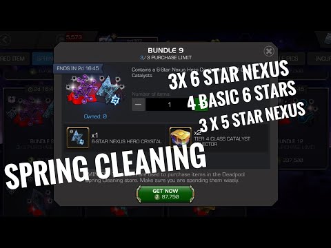 Spring cleaning bundles. 3x 6 star NEXUS crystals &  4x 6 stars crystals |MCOC crystal opening