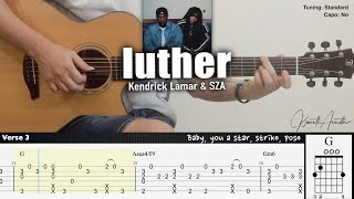 Download lagu luther - Kendrick Lamar & SZA | Fingerstyle Guitar | TAB   Chords   Lyrics mp3