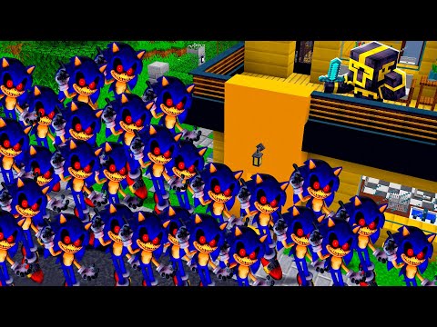 SONIC.EXE APOCALYPSE IN MY HOUSE IN MINECRAFT 😱
