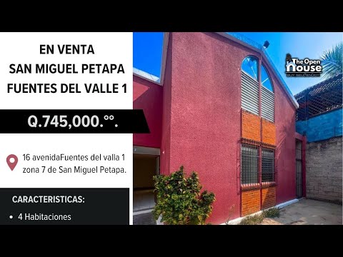 Casa en venta en Fuentes del Valle 1 San Miguel Petapa Guatemala