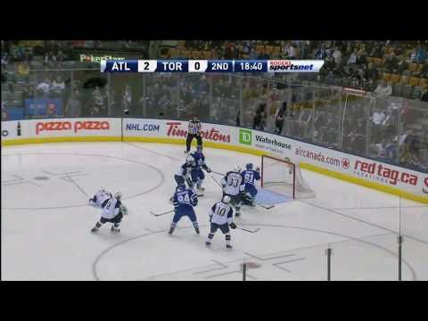 Phaneuf Goal - Thrashers 2 vs Leafs 1 - Feb 7th 2011 (HD)