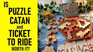 Is PUZZLE CATAN & TICKET TO RIDE Track Switcher Worth It? | How to Play | Board Game Review