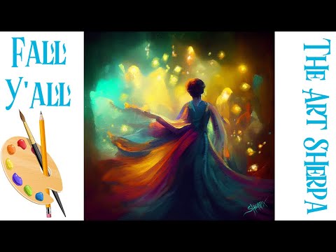 How to paint Lady in Light Dancing  💃🍂🍁 EASY acrylics for beginners: A step-by-step tutorial