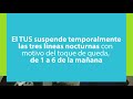 Suspensión temporal líneas nocturnas TUS Santander