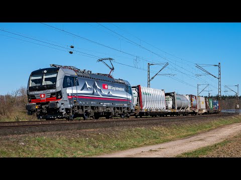 Bunter Zugverkehr bei Graben-Neudorf - SBB Cargo Vectron, BLS Cargo, Crossrail, ICE Verkehr, TXL uvm