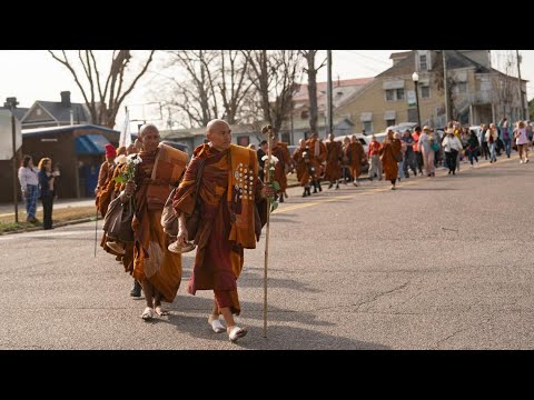 Buddhist monks continue Walk for Peace, continue journey through Virginia on day 96