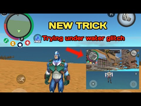 Trying under water glitch || in rope hero vice town || New trick || Gaming Tab