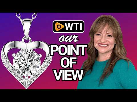 Moissanite Heart Necklace with Preserved Real Rose - WTI product video review
