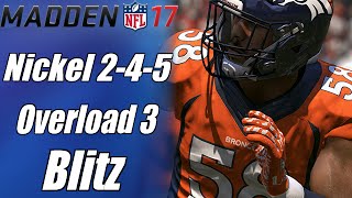 Madden 17 Tips | Simple & Easy Blitz for Beginners | Nickel 245 - Overload 3 - NO SETUP