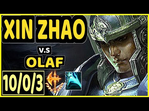 CINKROF (XIN ZHAO) vs OLAF - 10/0/3 KDA JUNGLE GAMEPLAY - EUW Ranked GRANDMASTER