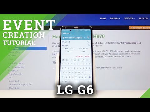 How to Add Event to Calendar in LG G6 - Create Calendar Reminder