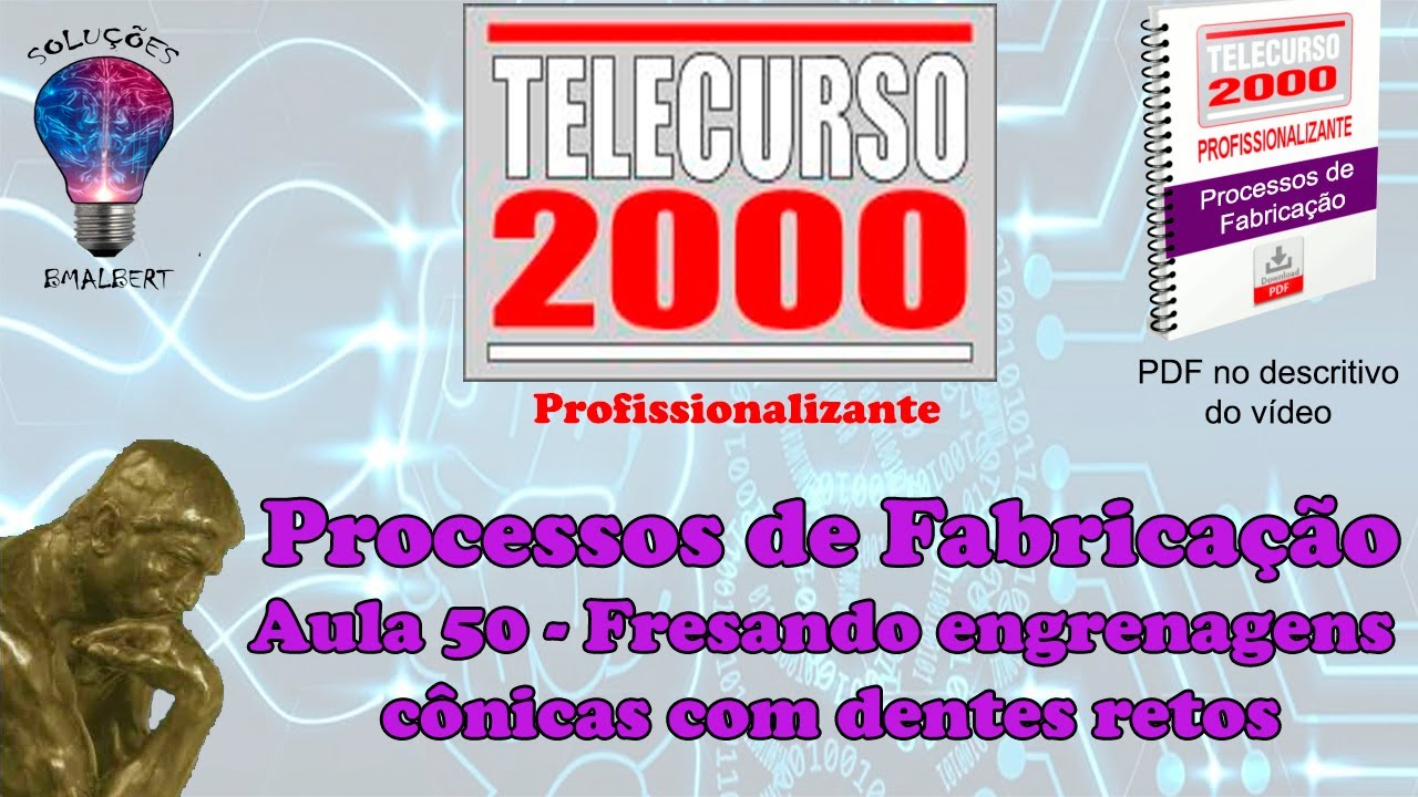 Telecurso 2000 - Processos de Fabricação - 50 Fresando engrenagens cônicas com dentes retos