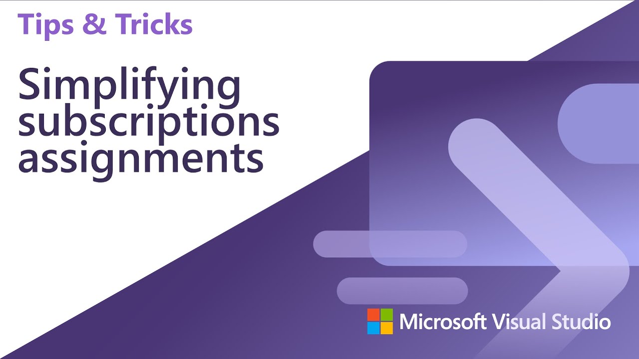Simplifying Visual Studio subscriptions assignments