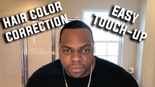 Dye Color Correction | How to Touchup Men's Hair | Best Tutorial