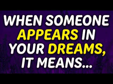 WHEN SOMEONE APPEARS IN YOUR DREAMS, IT MEANS...!! @psychologyexpertsays