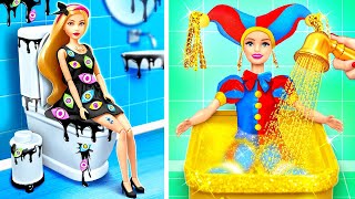 From Poor Doll To Rich Pomni *Crazy Barbie Makeover From Trash*