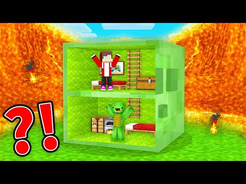 EPIC LAVA TSUNAMI vs. Mikey & JJ Doomsday Slime Bunker - Minecraft (Maizen)