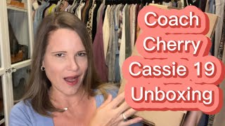 Coach Cherry Cassie 19 Unboxing Video PLUS Epic Strap Swap With My Chalk &amp; Sport Red Cassie 19s:).