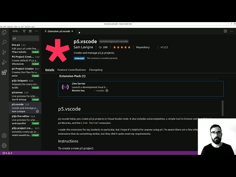 How to use p5.js with Visual Studio Code