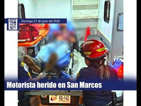 Motorista herido en San Marcos