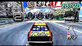 Daytona USA on Sega Saturn. Gameplay & Commentary