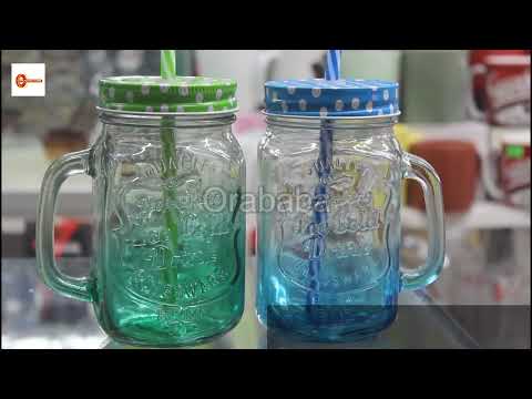 Glass Juice sipper with straw