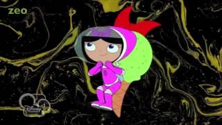 Kadr z teledysku Gelato lunare [Lunar Taste Sensation] tekst piosenki Phineas and Ferb (OST)