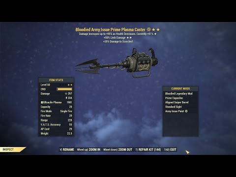 Fallout 76: Bloodied Plasma Caster - This weapon rocks!