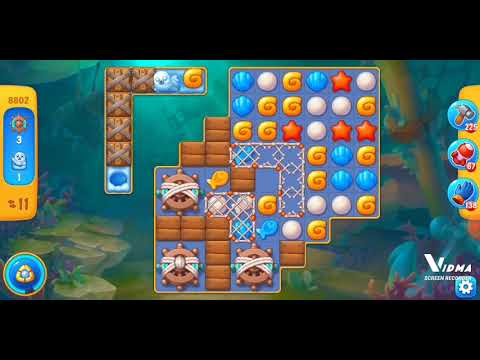 Fishdom. 8802 level no boosters and diamonds. 16 moves