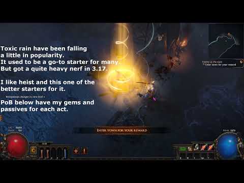 POE 3.19 leveling as if league start Toxic Rain Raider