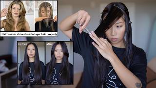 Face framing layers hair at home | DIY haircut | Rachel McKeown guide