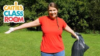 Park Clean Up With Caitie! | Caitie&#39;s Classroom Field Trip | Environmental Video for Kids