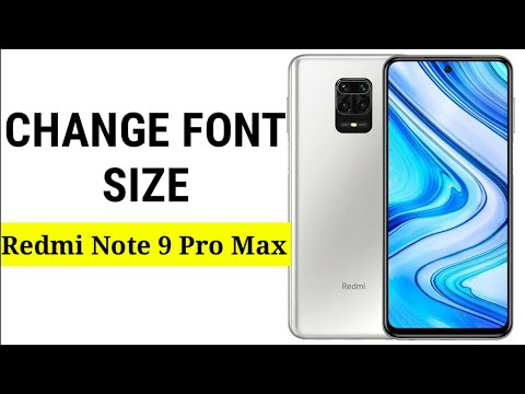 How To Change Font Size In Redmi Note 9 Pro Max