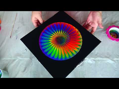 (879) 6 Amazing 🌈Rainbow🌈 Acrylic pour paintings ~ Fluid art Compilation ~ Satisfying art video