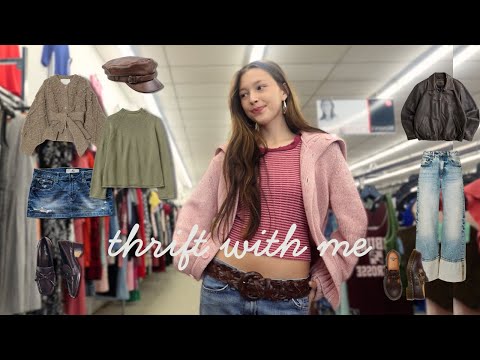Building a fall outfit at the thrift store with only $25 🤎🍂
