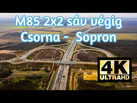 M85 autóút Csorna - Sopron 2x2 sáv végig átadás után 11 nappal