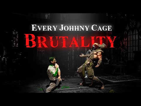 Every Johnny Cage Brutality in MK1...