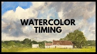 Real Time Watercolor Sky - (Watercolor Timing step - by- step)