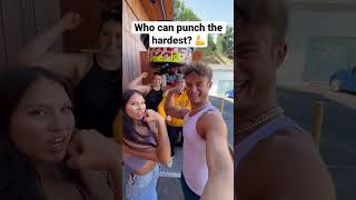 WHO CAN PUNCH THE HARDEST?! 😂 - #shorts