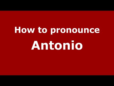 How to pronounce Antonio (Mexico/Mexican Spanish) - PronounceNames.com