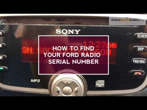 FORD RADIO SERIAL NUMBER DISPLAYED TO UNLOCK FORD RADIO CODE