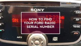 FORD RADIO SERIAL NUMBER DISPLAYED TO UNLOCK FORD RADIO CODE