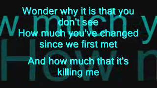 Hoobastank - I dont think I love you (lyrics on screen)