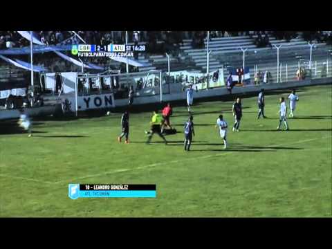 Gol de González. Guillermo Brown 2 - Atl. Tucumán 2. Fecha 6. Primera B Nacional 2015. FPT.