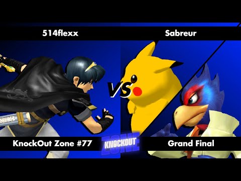 KnockOut Zone #77 - SSBM Grand Final - 514flexx (Marth) vs Sabreur (Pikachu/Falco)