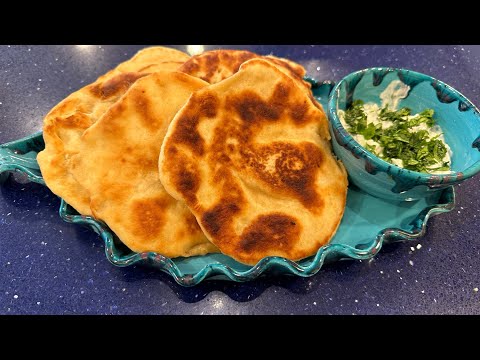 Bread Machine Garlic Naan (Indian Flat bread)