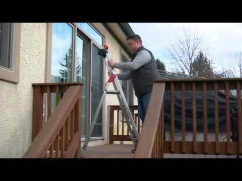 Hailo 4-step Lightweight Ladder w/ Safety Rail on QVC