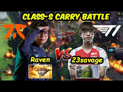 23savage vs Raven - T1 Fnatic Carry Epic Battle Ti 10 Ranked Dota 2 pro Gameplay