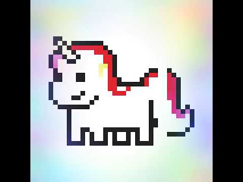 How to draw  a unicorn in pixels  art